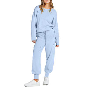 Women's Casual Solid Short Sleeve 2-Piece Knit Pullover <b>Sweater</b> Top Shorts <b>Set</b> 100% Cotton Winter Outfits - Product Image 5