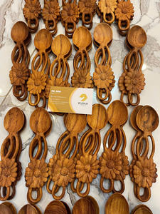 Cuchara de Madera con Forma de Flor, Hecha a Mano, Mango en Forma de Flor, Mejor Precio al por Mayor - Product Image 4