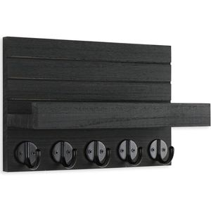 Appendichiavi in Legno di Paulownia 2,5m L x 1,7m A x 1,1m P, Portachiavi Decorativo da Parete con Grandi Ganci per Borse, Cappotti, Ombrelli - Product Image 2