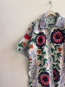 New Vintage Handmade <b>Kantha</b> Vintage Embroidered <b>Jacket</b> Women Cotton <b>Jacket</b> - Product Image 3