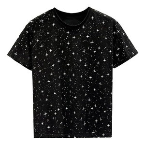 T-shirts pour hommes à manches courtes de haute qualité avec strass, t-shirts pour hommes avec strass de bonne qualité en vente - Product Image 1
