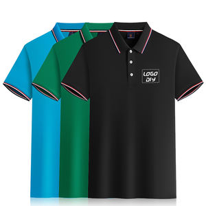 Camiseta de Golf de Manga Corta para Hombre, de Algodón Puro, Anti-Pilling, de Alta Calidad, con Logotipo Personalizado Bordado, Tallas Grandes - Product Image 3
