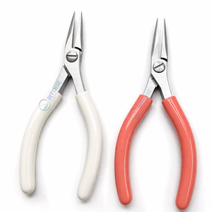 High Quality <b>Needle</b> Nose Pliers 5 Inch Stainless Steel Jewelry Making Tool White Ergonomic Handle for Craftsmen DIY <b>Beading</b> - Product Image 5