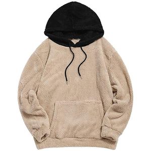 Sudadera con Capucha Extra Grande para Hombre, de Forro Polar, Color Sólido, Informal, Cálida para Invierno, con Bolsillo y Cordón Ajustable - Product Image 4