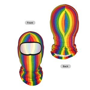 Splendid Apparel Pasamontañas con Rayas de Arcoíris, Máscara Facial Unisex para Deportes al Aire Libre, Protección Transpirable e Impermeable de Nailon para Adultos, 58-60CM - Product Image 1