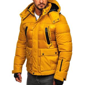 Men Hooded Knitted Polyester Lightweight Bubble Jacket <b>Waterproof</b> Quick Dry Breathable <b>Warm</b> Quilted Full Zip Casual Winter - Product Image 5