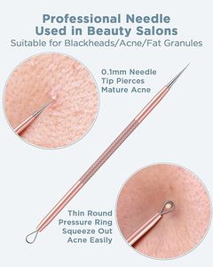 Extracteur de points noirs et de boutons en acier inoxydable durable pour l'élimination de l'acné, des comédons, des imperfections, des points blancs et des boutons - Product Image 2