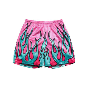 Custom <b>Pink</b> Teal Solid Mid Waist <b>Shorts</b> Elastic Waist Quick Dry Eco-Friendly Breathable Casual 100% Cotton Woven Fabric - Product Image 4