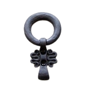<b>Vintage</b> Antique Iron Ring Pull Handles Ornamental Drop Ring Door Knocker Retro Cast Iron <b>Cabinet</b> Drawer Handles for Furniture - Product Image 1