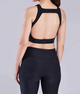 Conjunto de yoga sin costuras para mujer 2026: leggings de cintura alta, top corto, ropa deportiva, negro liso, espalda cruzada, sin mangas, para fitness - Product Image 3