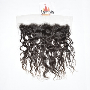 Extensions de cheveux humains 100% Remy, ondulés profonds, couleur naturelle noire, 13*4 Frontal, 100g, faciles à appliquer - Product Image 3