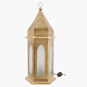 Farol Cuadrado de Metal y Vidrio de Alta Demanda para Ramadán, Decoración Colgante para Interiores, Estilo Marroquí, Hecho a Mano, para Eid Mubarak - Product Image 6
