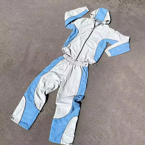 Conjunto Deportivo Cortavientos Degradado para Hombre, Ropa Deportiva Ligera e Impermeable, Chaqueta y Pantalones Deportivos con Logotipo Personalizado, Traje de Entrenamiento - Product Image 1