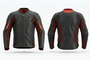 เสื้อแจ็คเก็ตมอเตอร์ไซค์หนังคุณภาพสูง พร้อมแผงตาข่ายป้องกัน วัสดุหนังอย่างดี ขายส่ง รับสั่งทำพิมพ์โลโก้ตามแบบของคุณ - Product Image 3