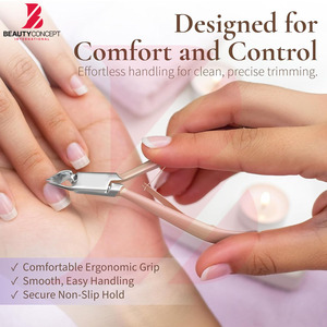 Latest Trendy Product Rose Gold/Peach Color Coated Cuticle Nipper Professional Stainless Steel Nail Art Trimmer for Women - Product Image 4