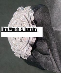 <b>Men's</b> Luxury Fashion Square Dial Mixed Scale Glass Window Moissanite Diamond Alloy Rubber Band MIYOTA Automatic <b>Watch</b> - Product Image 3