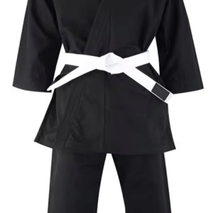 Uniforme de karate transpirable y duradero, traje de artes marciales, uniforme de karate de algodón, gi de entrenamiento, conjunto de corte relajado, uniforme de karate. - Product Image 3