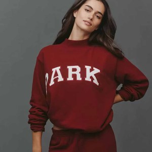 <b>Mock</b> <b>Neck</b> Custom Embroidered Cotton Jumper PARKE Winter 2 Pcs Oversized Soft Fleece Turtleneck Unisex Sweatshirt - Product Image 2