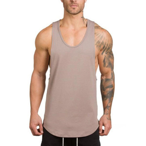Male Summer Casual Stringer <b>Singlet</b> Solid Vest Clothing Gym Tank Tops <b>Men</b> Fitness Bodybuilding Workout Cotton Sleeveless Shirt - Product Image 3