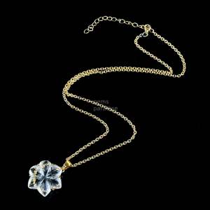 Collar con colgante de flor de cuarzo cristalino AAA para mujer, colgante de piedra preciosa de cuarzo cristalino tallado a mano, venta al por mayor de moda - Product Image 4