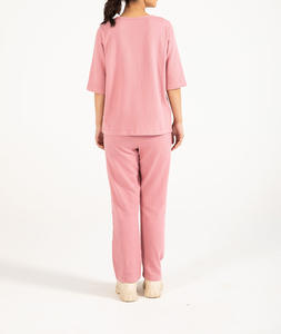 เสื้อยืดครอปท็อปผู้หญิง คอโอ แขนสั้น ผ้าฝ้ายแท้ 100% สีดำล้วน ทรงหลวม ไหล่ตก ระบายอากาศได้ดี แห้งเร็ว เหมาะสำหรับฤดูร้อน - Product Image 3