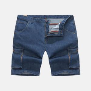 Pantalones Cortos de Mezclilla Rotos para Hombre, Cintura Media, Cierre de Botones, Estilo Casual, Tejido de Algodón Transpirable - Product Image 4