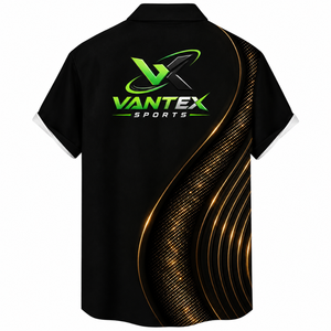 Chemise Hawaïenne Décontractée Vantex Sports pour Homme, à Bouton Unique, Manches Courtes, Imprimé Papillons Tropicaux, Idéale pour les Vacances d'Été, en Popeline Respirante - Product Image 2