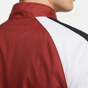 New Latest Design Men's <b>Red</b> White Color Blocking Racer <b>Jacket</b> Windproof Zipper Stand Collar Sporty Autumn Wear - Product Image 6