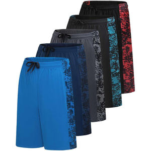 Pantalones Cortos Deportivos Casuales para Hombre, Negros, de Poliéster, Cintura Media, Estampado de Dragón, Secado Rápido, Cordón Elástico, Talla Grande, para Aventuras al Aire Libre - Product Image 4