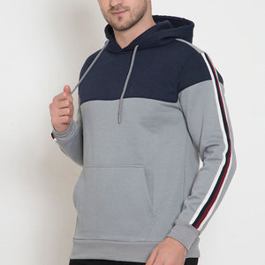 Sudadera con Capucha para Hombre, Diseño Color Block, Corte Regular, Algodón y Poliéster, Felpa Francesa, Estilo Casual para Otoño, con Bolsillo Frontal - Product Image 1