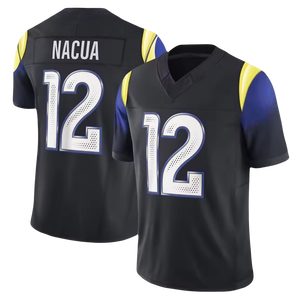 Nouveaux maillots de football américain 2025 brodés : 17 Adams, 8 Verse, 9 Stafford, 12 Nacua – Tenues de football américain - Product Image 6