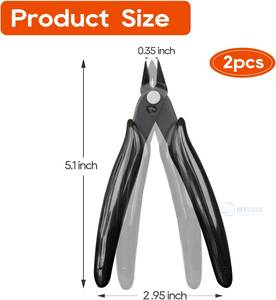 Pince coupante micro-fils en acier inoxydable 170 pour bijoux, artisanat, bricolage de précision, impression 3D et supports de serre-câbles - Product Image 4