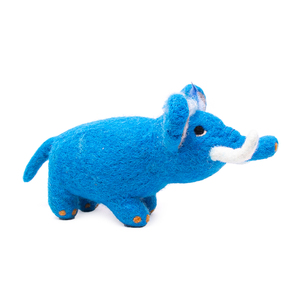 Juguete de Elefante Azul Hecho a Mano con Técnica de Fieltro, Adorable Figura de Mamut de Fieltro de Lana Ecológica, Muñeco de Peluche para Bebé - Product Image 2
