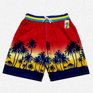Shorts Bermuda pour homme en coton respirant, couleur marine unie, avec cordon de serrage, taille mi-haute, tricoté, décontracté - Product Image 4
