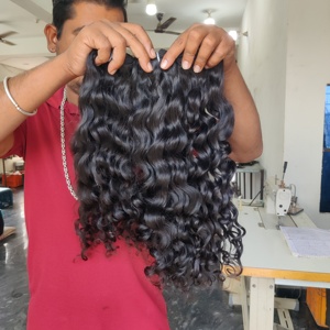Cabello Remy Natural Indio Virgen con Cutícula Alineada al por Mayor, Cabello Humano Ondulado sin Procesar, Extensiones de Cabello Ondulado Profundo Suelto - Product Image 3