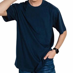 Camiseta de Manga Corta para Hombre, Diseño Nuevo, 100% Algodón, Antiarrugas, Tejido de Punto, Logotipo Personalizado, Color Sólido, Alta Calidad, Estilo Casual - Product Image 3