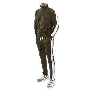 Chándal de Manga Larga con Cuello Alto, Color Sólido, Estilo Deportivo con Rayas Blancas, Bolsillos Laterales, Cierre con Cordón, Ropa de Otoño - Product Image 5