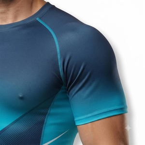 Débardeur de sport respirant et compressif pour hommes, anti-transpiration, tricoté en satin, protection UPF50+ - Product Image 5