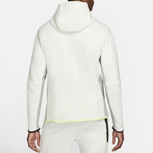 <b>Men's</b> Color Block Hooded <b>Sweatshirt</b> Regular Fit Zipper Front Casual <b>Grey</b> White Fleece Autumn Wear - Product Image 2