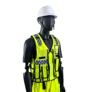 Chaleco de Seguridad Reflectante de Alta Visibilidad con Múltiples Bolsillos, Cierre de Cremallera y Diseño de Malla para Trabajo al Aire Libre - Product Image 2
