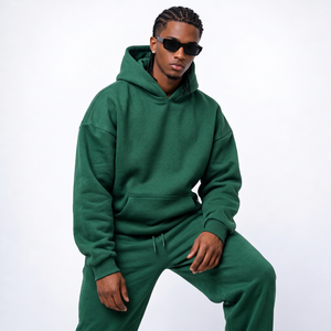 Sudaderas con gráficos personalizados, 450 g/m² de algodón polar, cuello caído, con serigrafía para marcas de ropa urbana. - Product Image 1