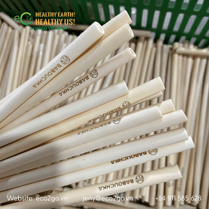 Tubes à boisson en bambou naturel creux pour café et jus, logo personnalisé, fournitures hôtelières, Vietnam - Product Image 5