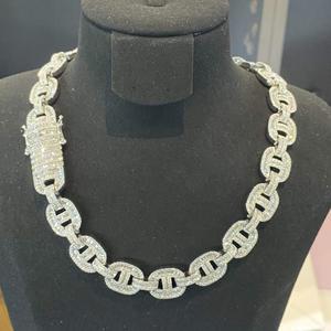 Collier chaîne tennis en argent sterling 925 de haute qualité avec moissanite taille brillant, aspect diamant premium - Product Image 5