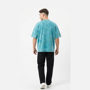 Nueva Llegada Camiseta Vintage con Lavado Ácido al por Mayor para Hombre, 100% Algodón, Cómoda, Camiseta Vintage con Lavado Ácido, Camisetas Lisas Oversize - Product Image 2