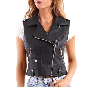Chaleco de Cuero para Mujer, Moderno y Elegante, Diseño sin Mangas, Ligero, Impermeable, Informal, para Uso Diario y al Aire Libre - Product Image 2