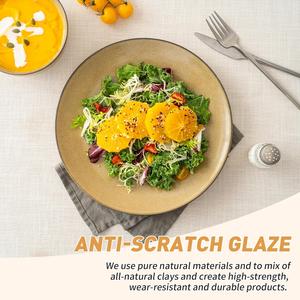 Service de vaisselle en céramique Desert Gold Gloss, finition lisse et scintillante, design empilable, construction durable pour des repas raffinés au quotidien - Product Image 3