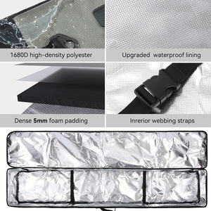 Bolsa Acolchada para Tabla de Snowboard de Gran Capacidad con Ruedas, Funda Protectora, Expandible, para Hombre y Mujer, Ajustable - Product Image 5