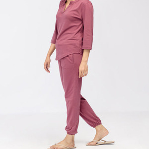 Most Selling Regular Fit Two Matching Piece Set <b>Women</b> Clothing Custom Lounge Wear Comfort Cozy Style Soft Loungewear <b>Women</b> Sets - Product Image 3