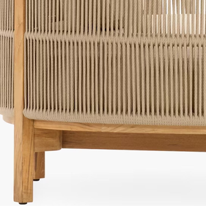 Wholesale Price Product Garden <b>Sofa</b> Curved Rope With Teak Wooden Frame <b>Material</b> for Home Furniture Decoration - Product Image 6