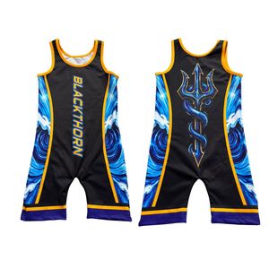 Singlet de Lucha Personalizado para Adultos y Jóvenes, Sublimado, de Spandex y Poliéster Elástico, Ligero, OEM - Product Image 1